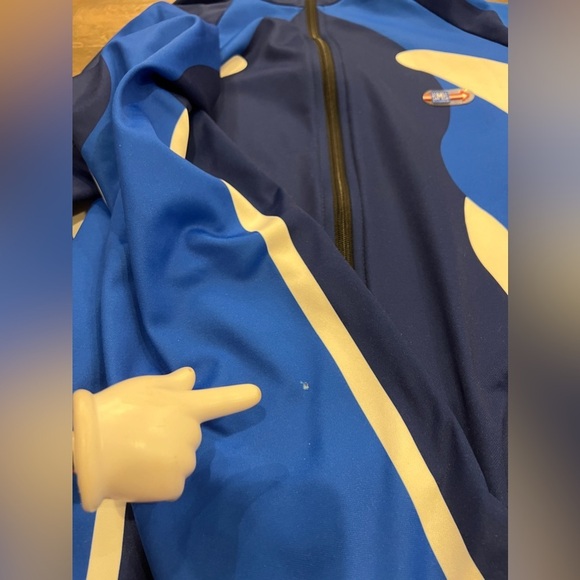 SMS Santini Mens Blue White Full Zip Cycling Jersey Size 4XL 56. - Picture 10 of 10